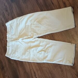 Nico Nicholson & Nicholson Cream Fleece Cotton Straight Leg Pants A5